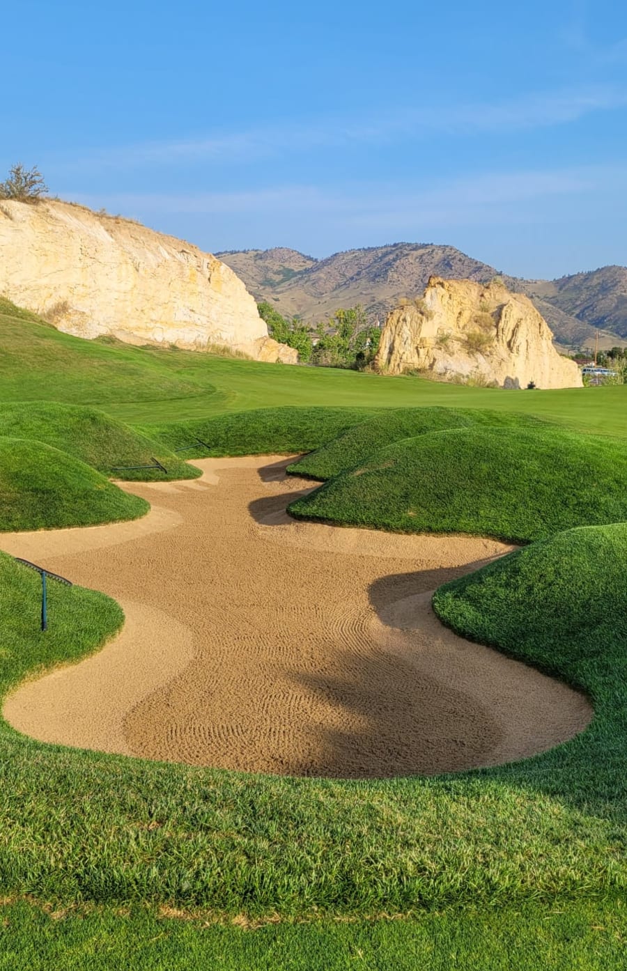 Sand trap at a golf course.