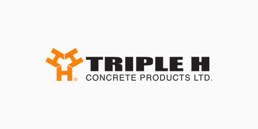 Triple H Concrete Products LTD logo.